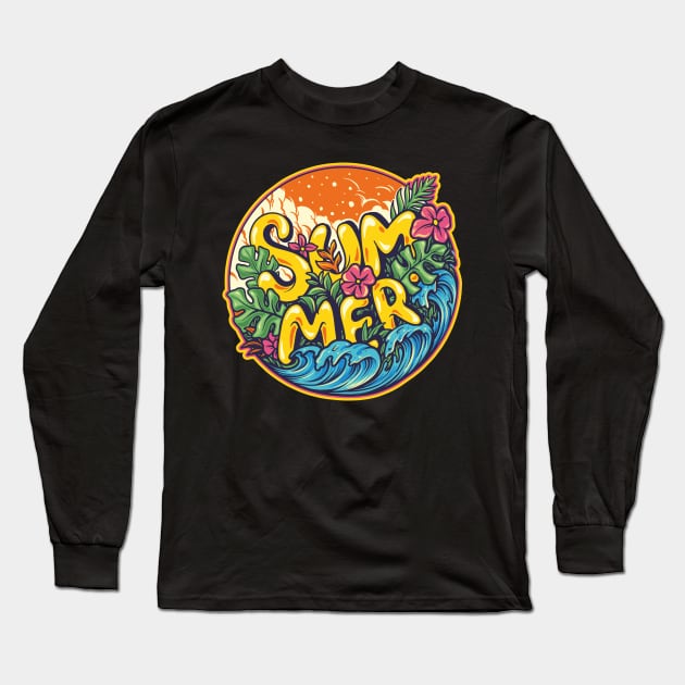 Summer Time Long Sleeve T-Shirt by Peter the T-Shirt Dude